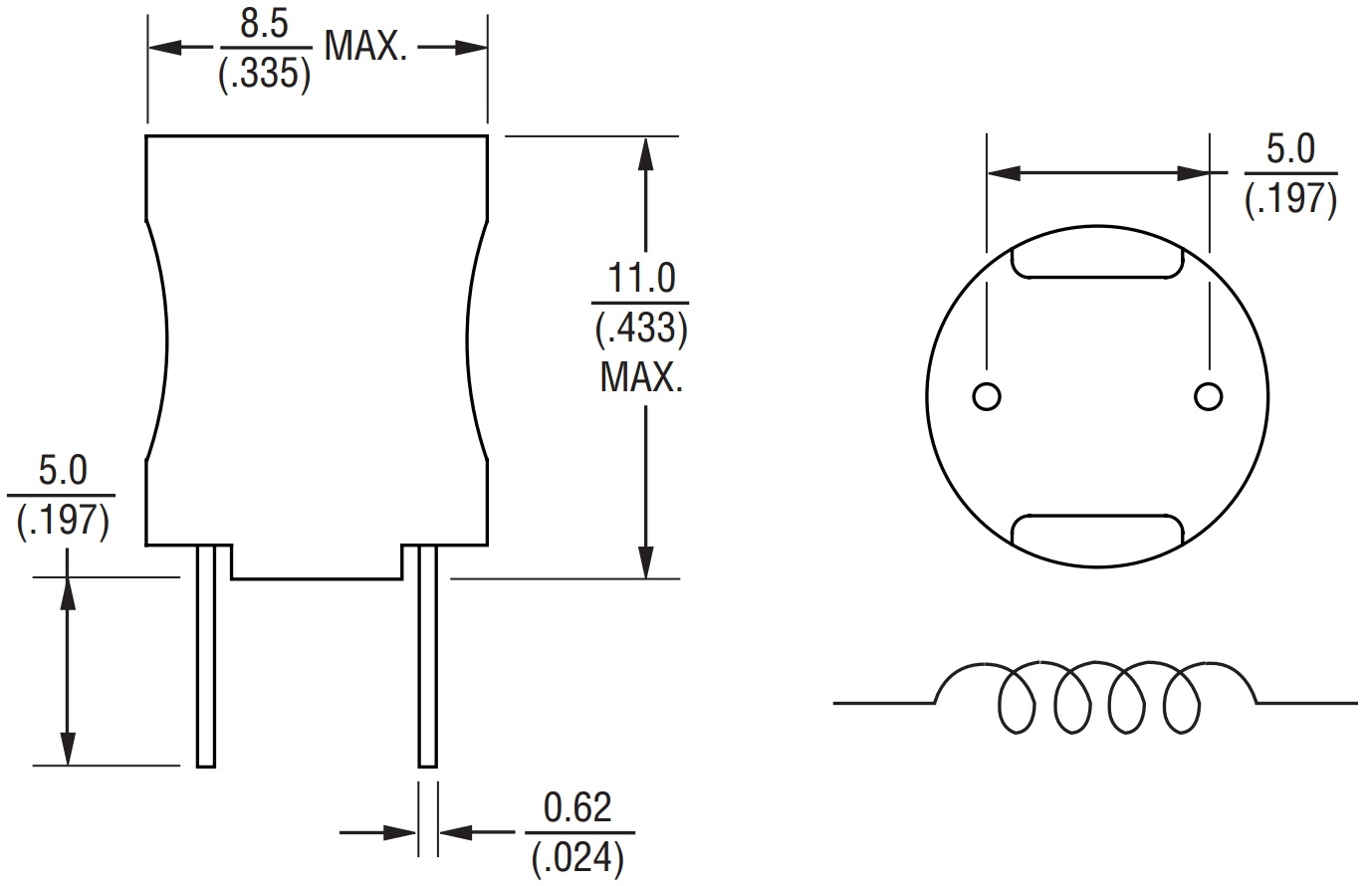 סלילים לאלקטרוניקה BOURNS RL622